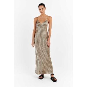 DISSH Lou Swirl satin maxi dress size:6